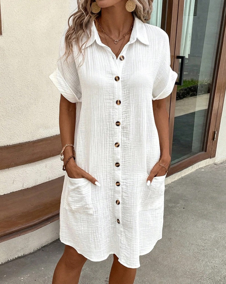 Vintage Women Solid Dress