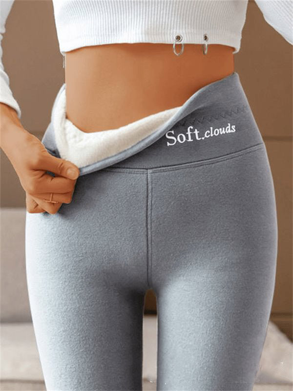 Women's Outer High Waist Hip Lift Leggings Fleece-lined