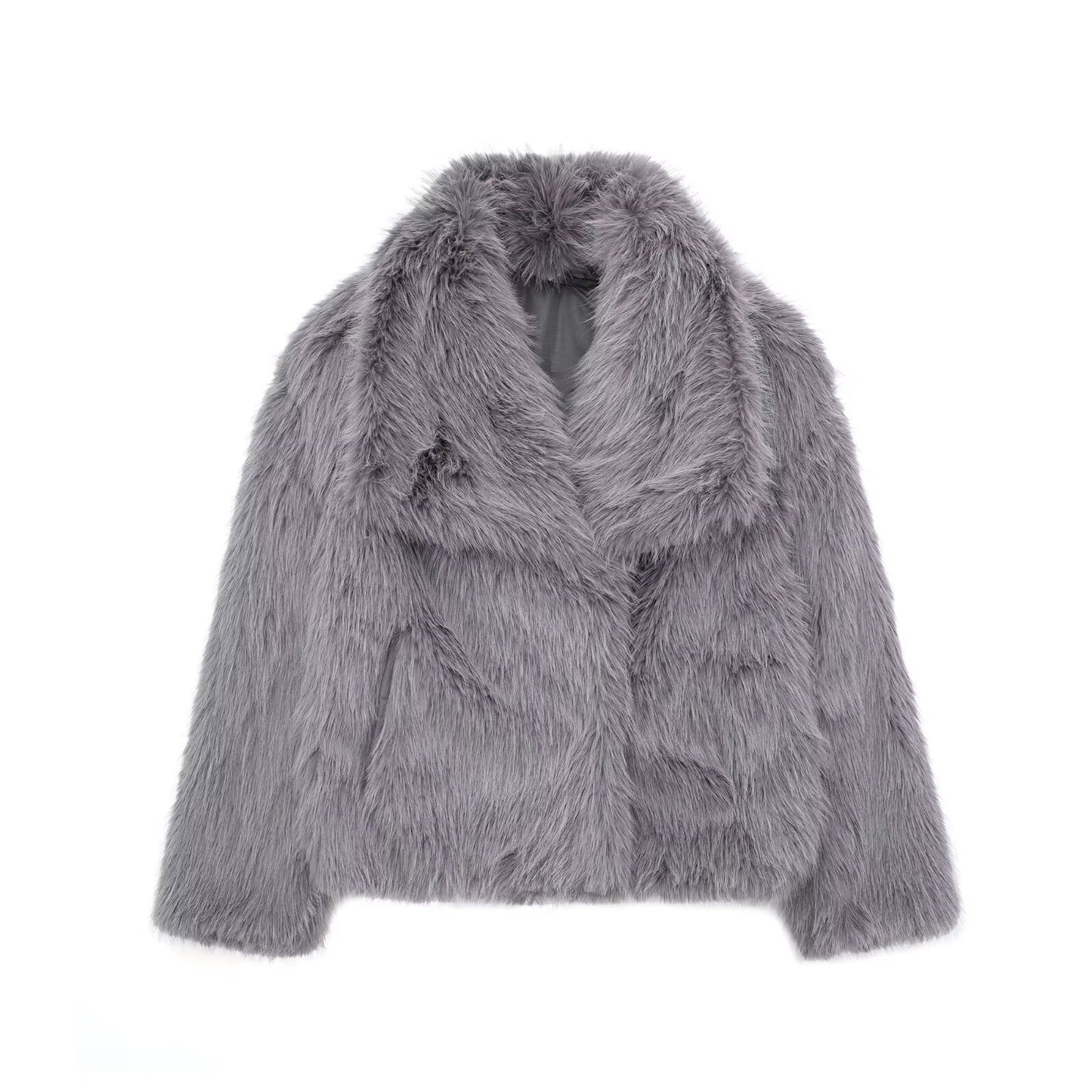 Winter Plush Coat Fashion Thicken Lapel