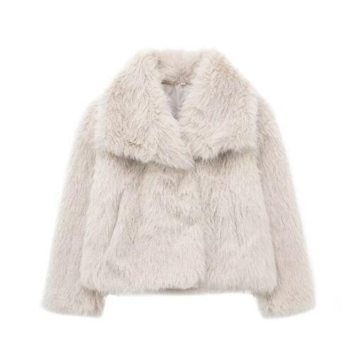 Winter Plush Coat Fashion Thicken Lapel