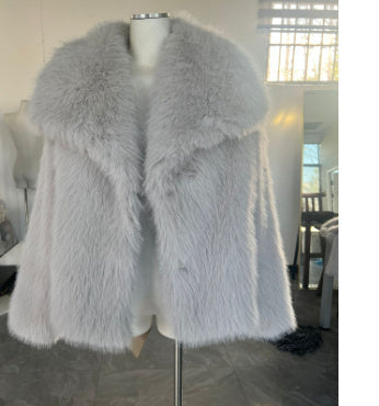 Winter Plush Coat Fashion Thicken Lapel